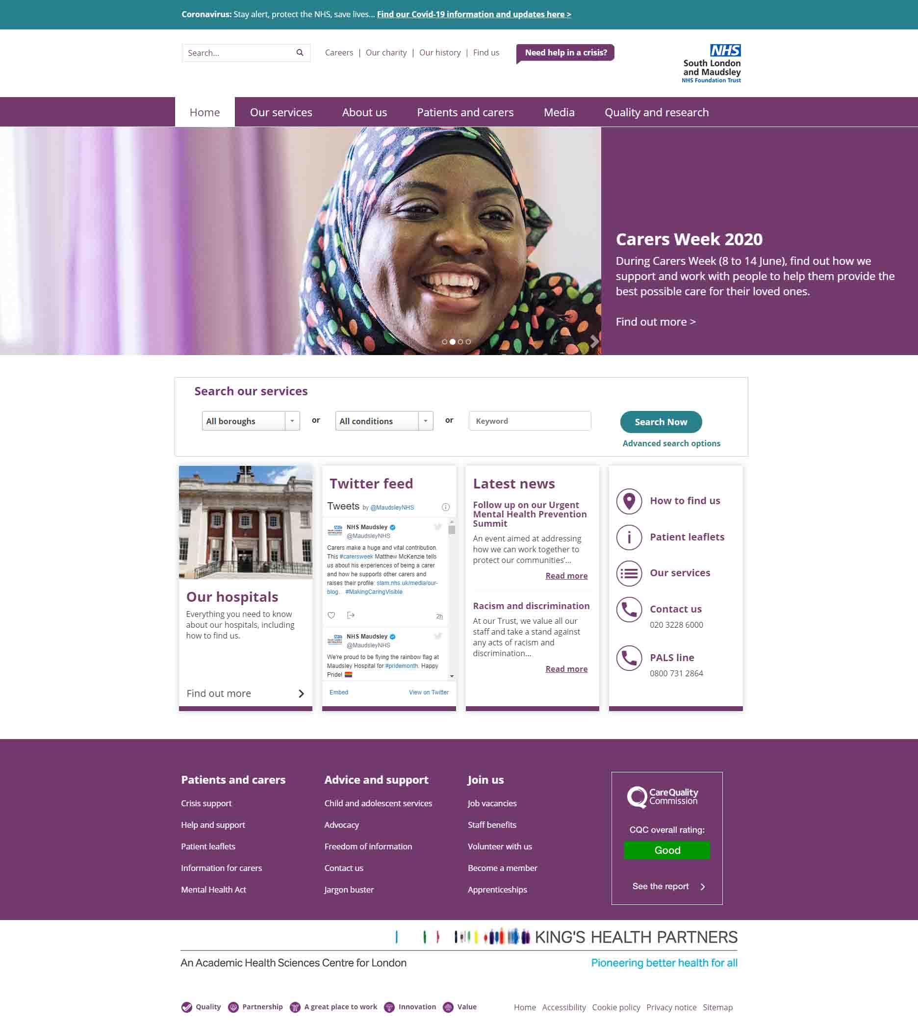 South London and Maudsley NHS Trust - Homepage