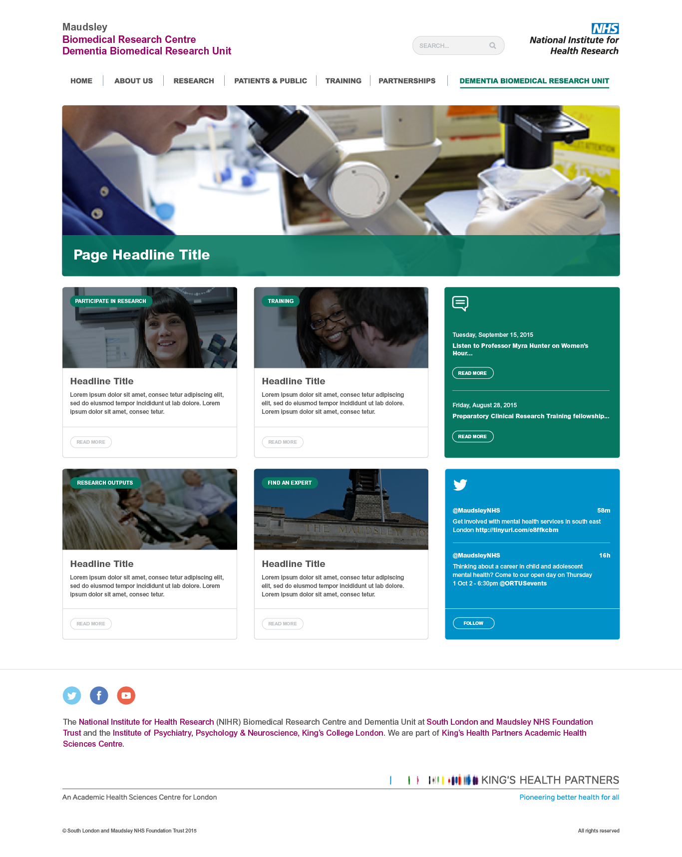 South London And Maudsley Biomedical Research Center - Landing Page