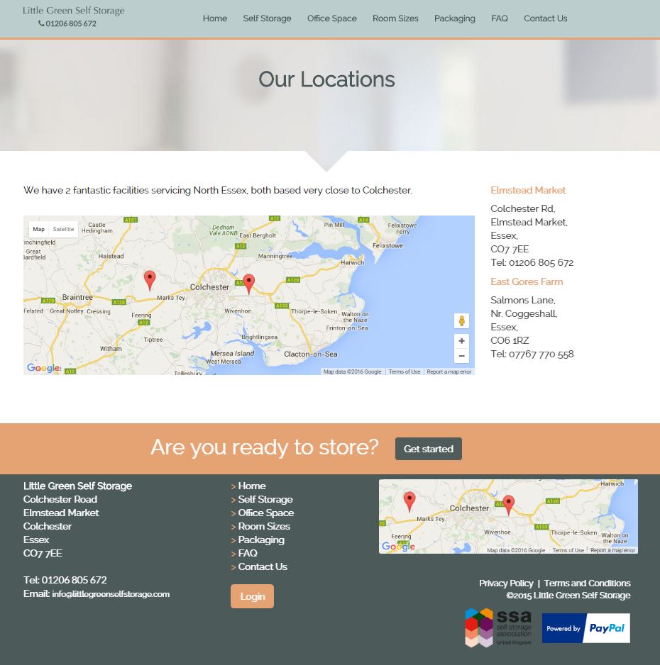 Little Green Self Storage - Contact Us