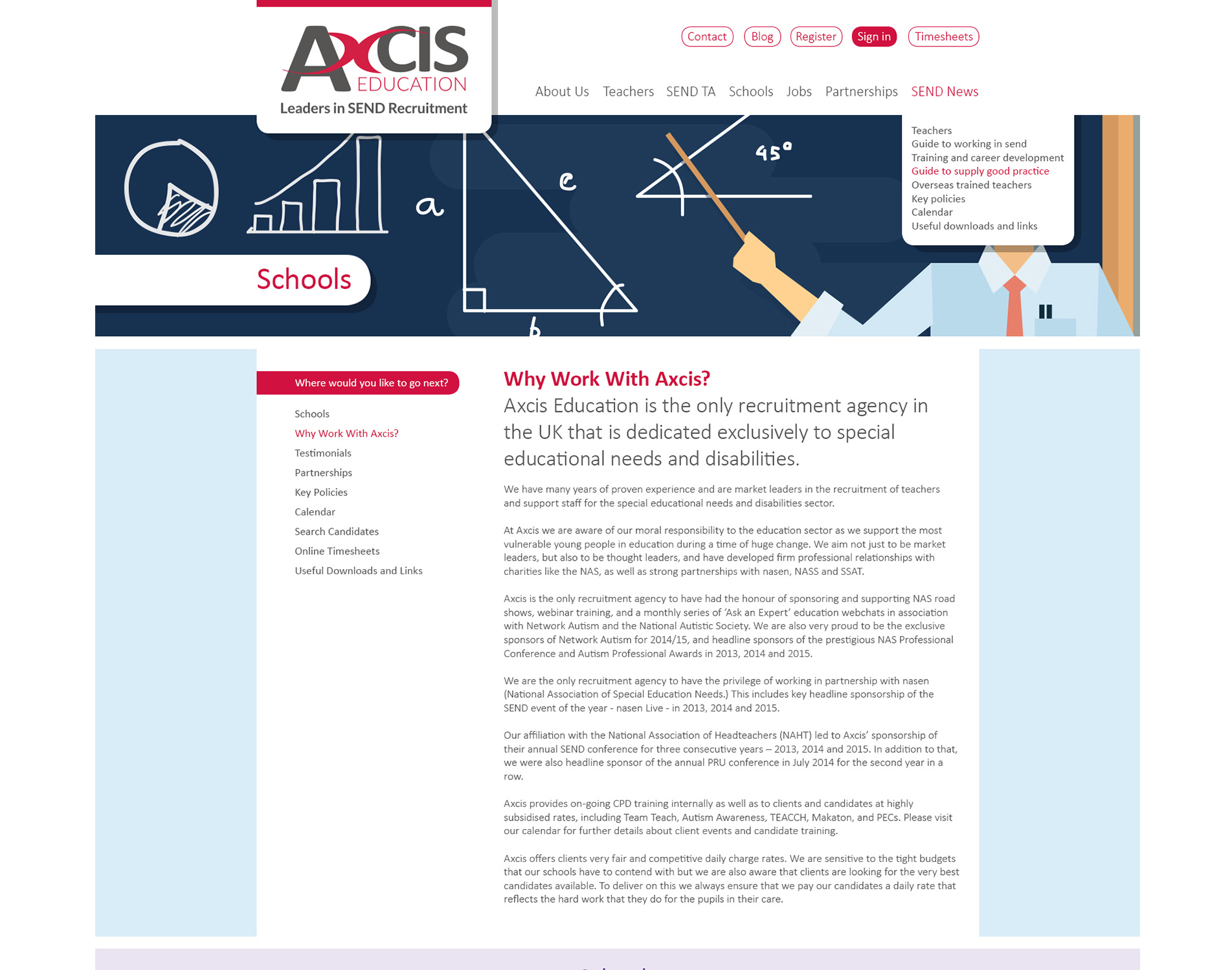 Axcis Education Recruitment - Content