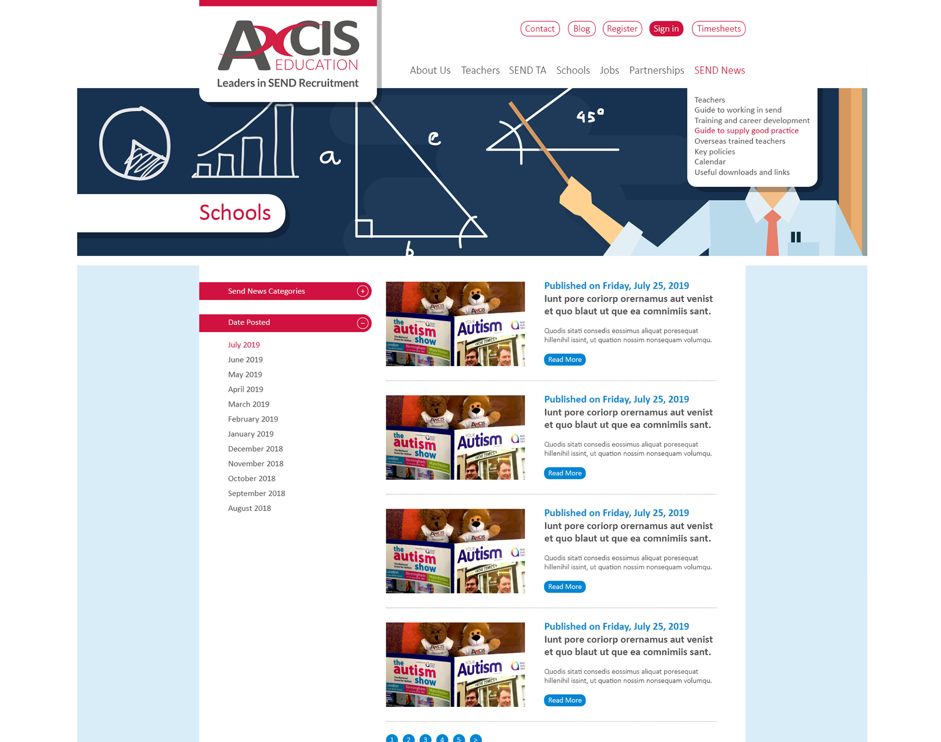 Axcis Education Recruitment - News and Events